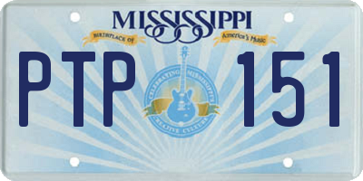 MS license plate PTP151
