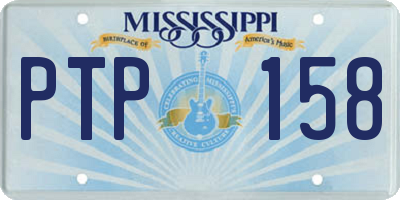 MS license plate PTP158