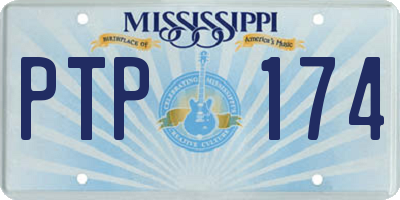MS license plate PTP174