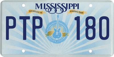 MS license plate PTP180