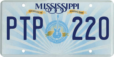 MS license plate PTP220
