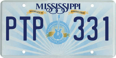 MS license plate PTP331