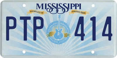 MS license plate PTP414