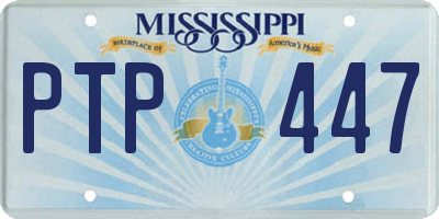 MS license plate PTP447