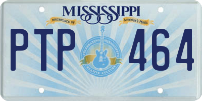 MS license plate PTP464