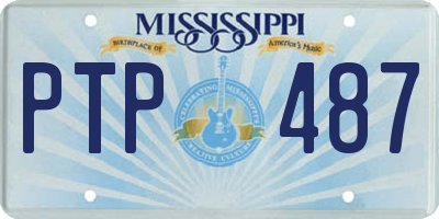 MS license plate PTP487