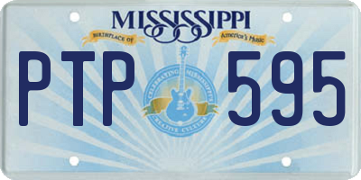 MS license plate PTP595