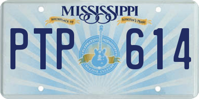 MS license plate PTP614