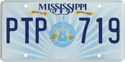 MS license plate PTP719