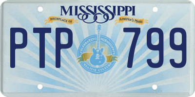 MS license plate PTP799