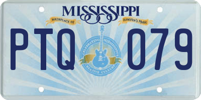 MS license plate PTQ079