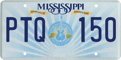 MS license plate PTQ150
