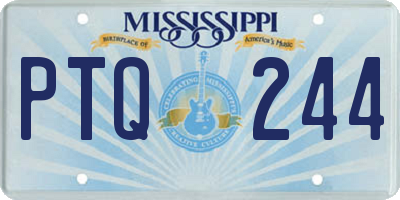 MS license plate PTQ244