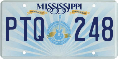 MS license plate PTQ248