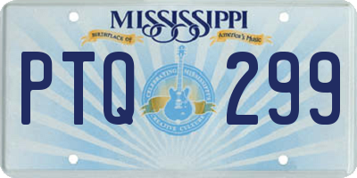 MS license plate PTQ299