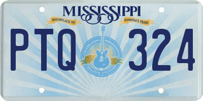 MS license plate PTQ324