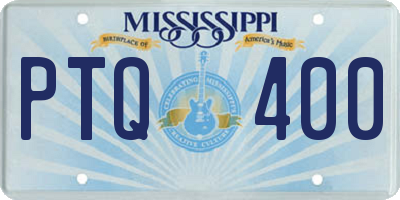 MS license plate PTQ400