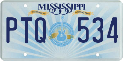 MS license plate PTQ534
