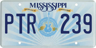 MS license plate PTR239