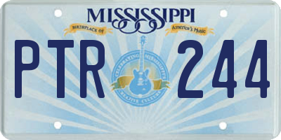 MS license plate PTR244