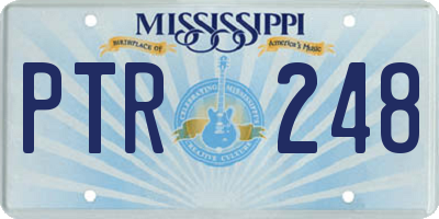 MS license plate PTR248