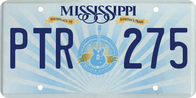 MS license plate PTR275