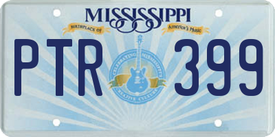 MS license plate PTR399