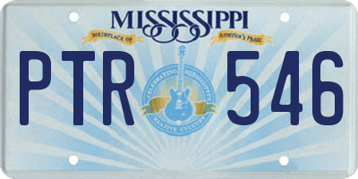 MS license plate PTR546