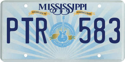 MS license plate PTR583