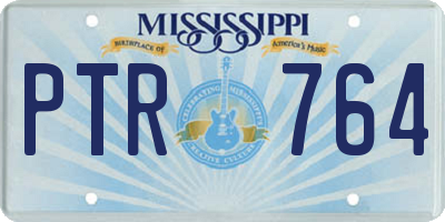 MS license plate PTR764
