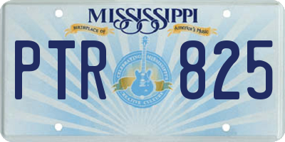 MS license plate PTR825