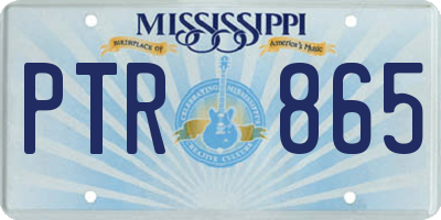 MS license plate PTR865
