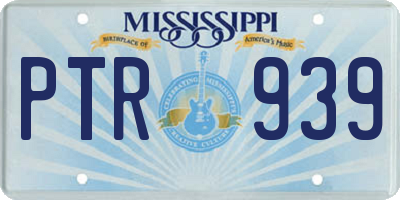 MS license plate PTR939