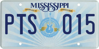 MS license plate PTS015