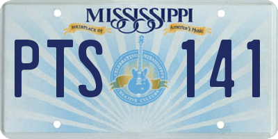 MS license plate PTS141