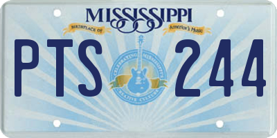 MS license plate PTS244