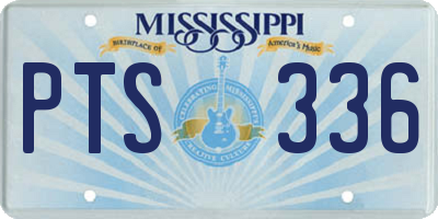 MS license plate PTS336