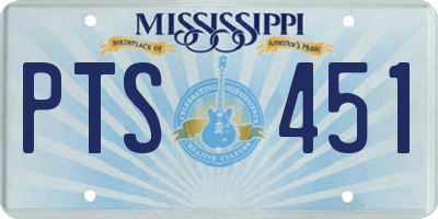 MS license plate PTS451
