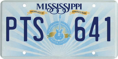 MS license plate PTS641