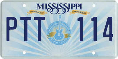 MS license plate PTT114