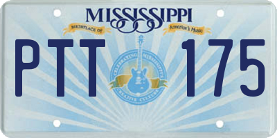MS license plate PTT175