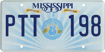 MS license plate PTT198