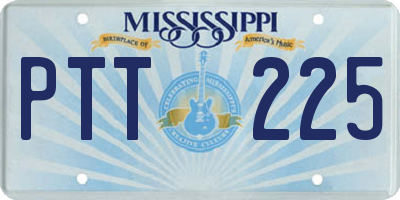 MS license plate PTT225