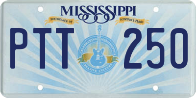 MS license plate PTT250