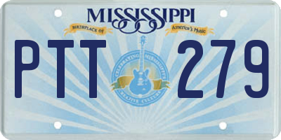 MS license plate PTT279