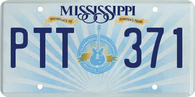 MS license plate PTT371