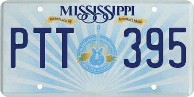 MS license plate PTT395