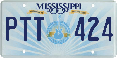 MS license plate PTT424
