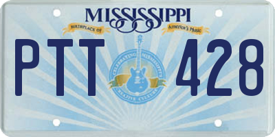 MS license plate PTT428