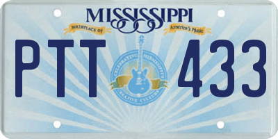 MS license plate PTT433